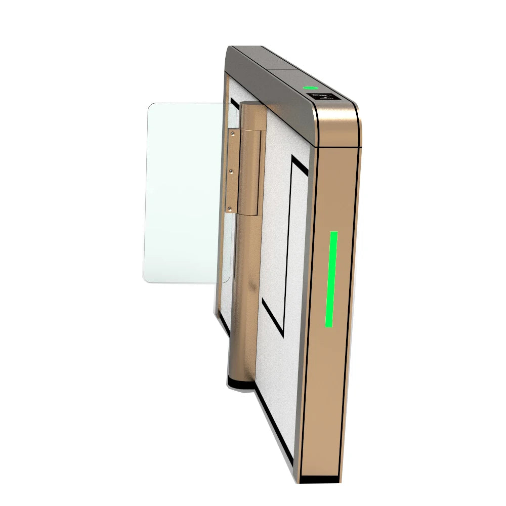 Customized Luxury Stainless Steel Gold Security Access Control RFID Reader Speed Gate Turnstile for Gym Office Building Airport