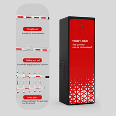 All-In-One New Generation License Plate Recognition Road Gate for Parking Lot Toll System Metal Traffic Barrier Lift Rod Fence