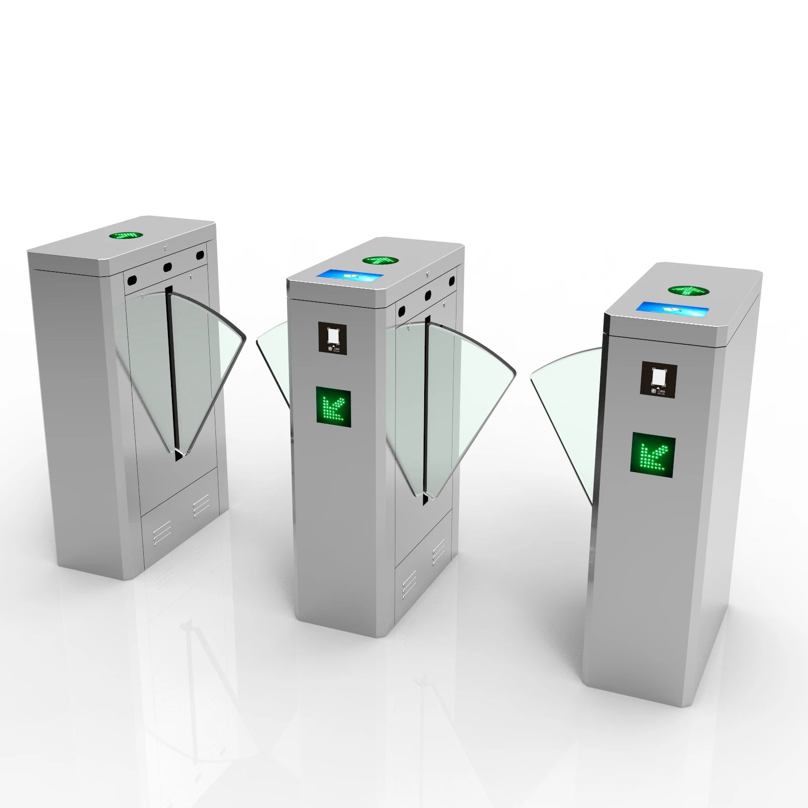 1027Customized Luxury Stainless Steel Gold Security Access Control RFID Reader Speed Gate Turnstile for Gym Office Building Airport