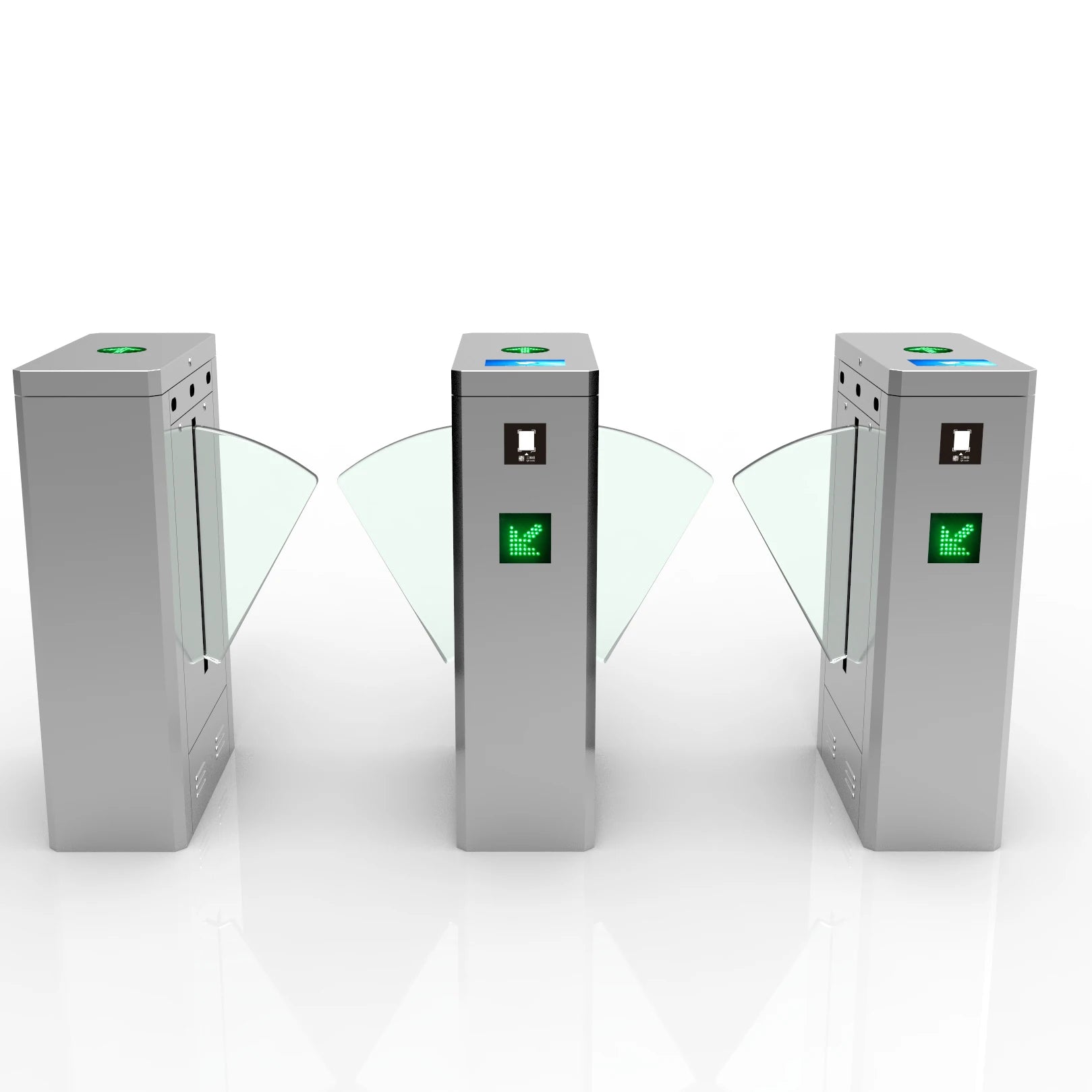 1027Customized Luxury Stainless Steel Gold Security Access Control RFID Reader Speed Gate Turnstile for Gym Office Building Airport