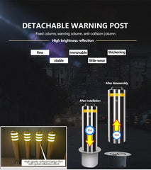 Customized Road Security Bollard 304 Stainless Steel 600mm Anti Collision Removable Anti-ramming Barrier Bollard Warning Post