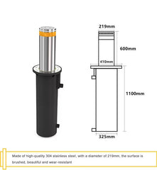 Premium Automatic Retractable Bollards for Effective Parking Lot Management Traffic Barrier for Efficient Parking Bollard System
