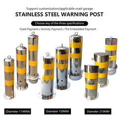 Stainless Steel Warning Post Customized Fixed Road Pile School Kindergarten Protective Stainless Steel Anti-collision Post