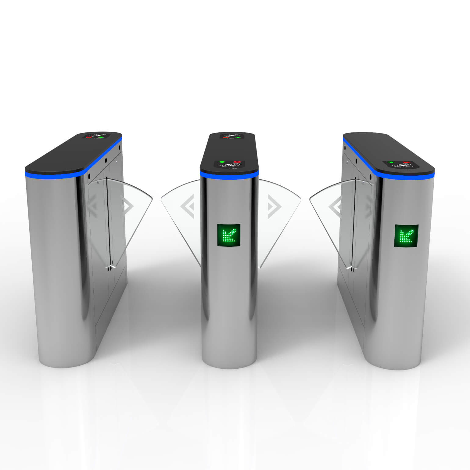 Bosiny F600 Customized Luxury Brushed Stainless Steel Wing/Swing Gate RFID Face Recognition