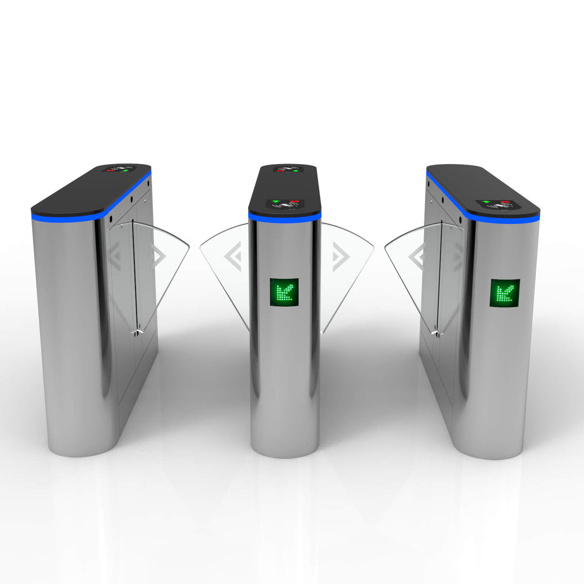 Bosiny F600 Customized Luxury Brushed Stainless Steel Wing/Swing Gate RFID Face Recognition