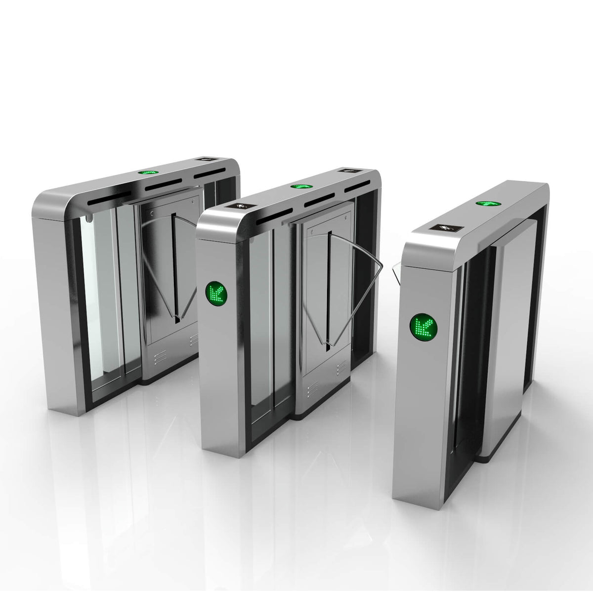 Bosiny F601 Customized Luxury Stainless Steel Gold Security Access Control RFID Reader Speed Gate Turnstile for Gym Office Building Airport