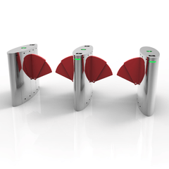 Bosiny F810 304 Stainless Steel Double-Layer PU Wing Gate Flap Barrier Turnstile Anti-Collision Flap Barrier Turnstile