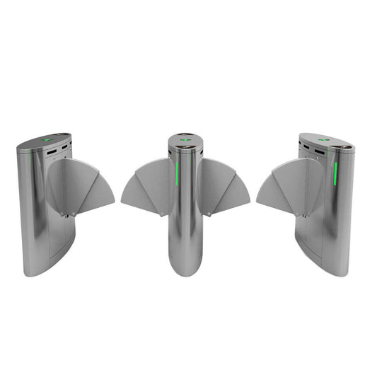 Bosiny F810 304 Stainless Steel Double-Layer PU Wing Gate Flap Barrier Turnstile Anti-Collision Flap Barrier Turnstile