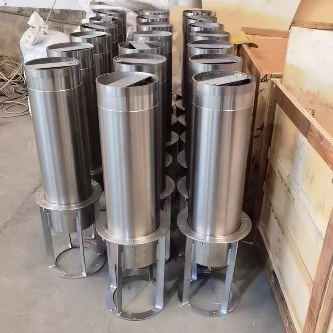 Customized Road Security Bollard 304 Stainless Steel 600mm Anti Collision Removable Anti-ramming Barrier Bollard Warning Post