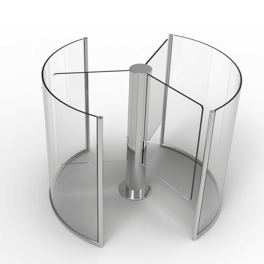 Bosiny HT500 1260mm*1000mm Stainless Steel Half Height Single Channel Circular Door Type Rotary Traffic Turnstile CE