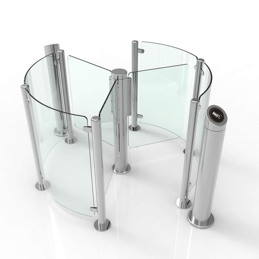 Bosiny HT510 Half Height Single Channel Circular Door Type Rotary Turnstile