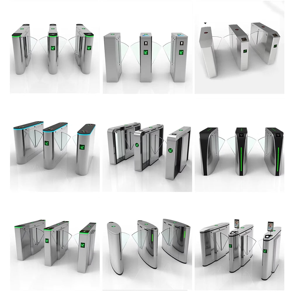 Customized Luxury Stainless Steel Gold Security Access Control RFID Reader Speed Gate Turnstile for Gym Office Building Airport