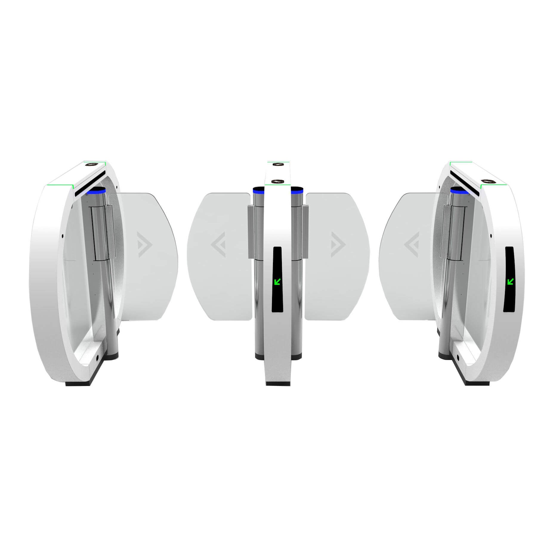 Bosiny S890 Personalized Spherical Ultra-thin 304 Stainless Steel Chassis Speed Gate Swing Acrylic Door Wing Brake Luxury Turnstile