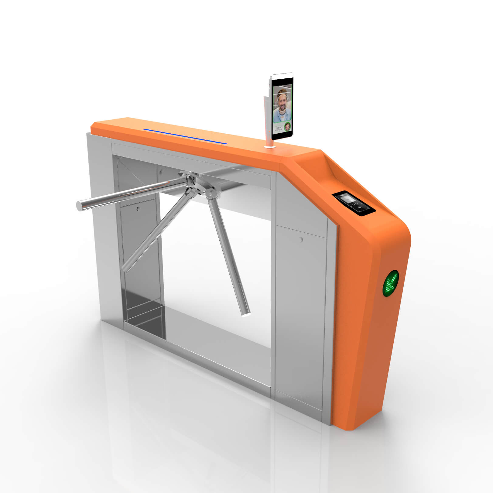 BSN-T4030 Tripod Turnstile with IC Facial Recognition and LCD Display Screen