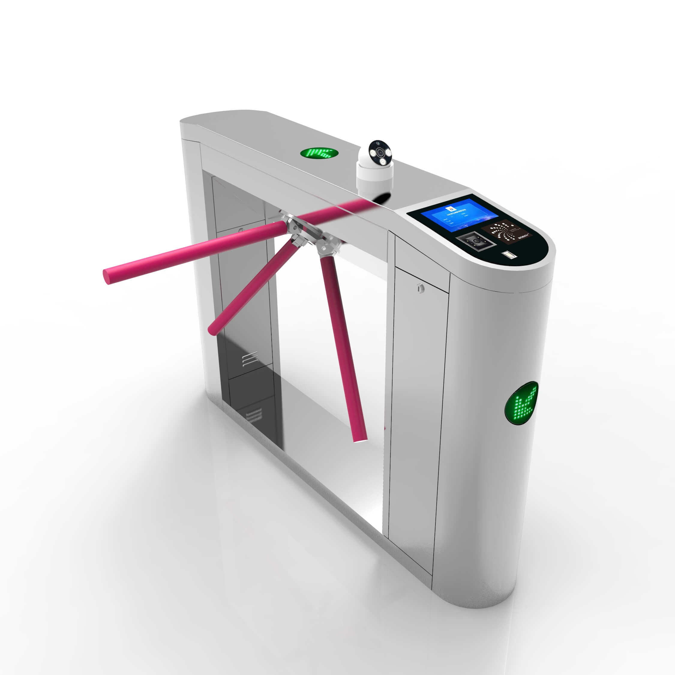 BSN-T4070 Business Tripod Turnstiles for Tourist Scenic Spot Entry QR Code Face Recognition CE Certified IP68 Protection