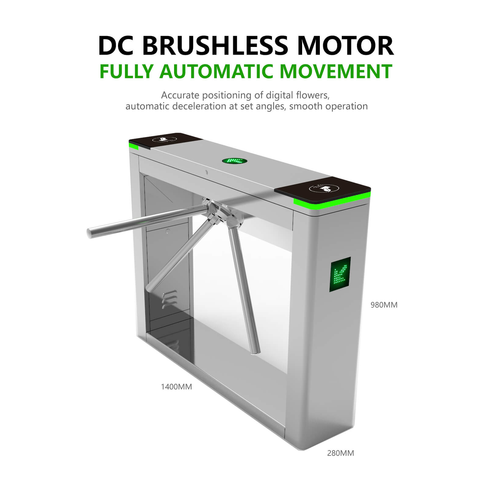 BSN-TR730 Fully Automatic Pedestrian Traffic Tripod Turnstile for Gym