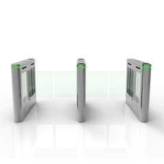 Bosiny W5004D Stainless Steel CE Certified Channel Barrier Swipe RFID Card Access Control Luxury Swing Turnstile Gate