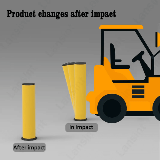 Storage Safety protection PP Plastic Posts Flexible Rebound Anti-collision Column Bollard for Logistics Indoor Safety protection