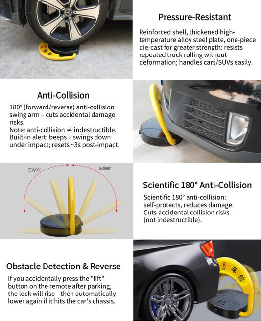 Dry Battery Indoor Outdoor Garage Car Parking Lock