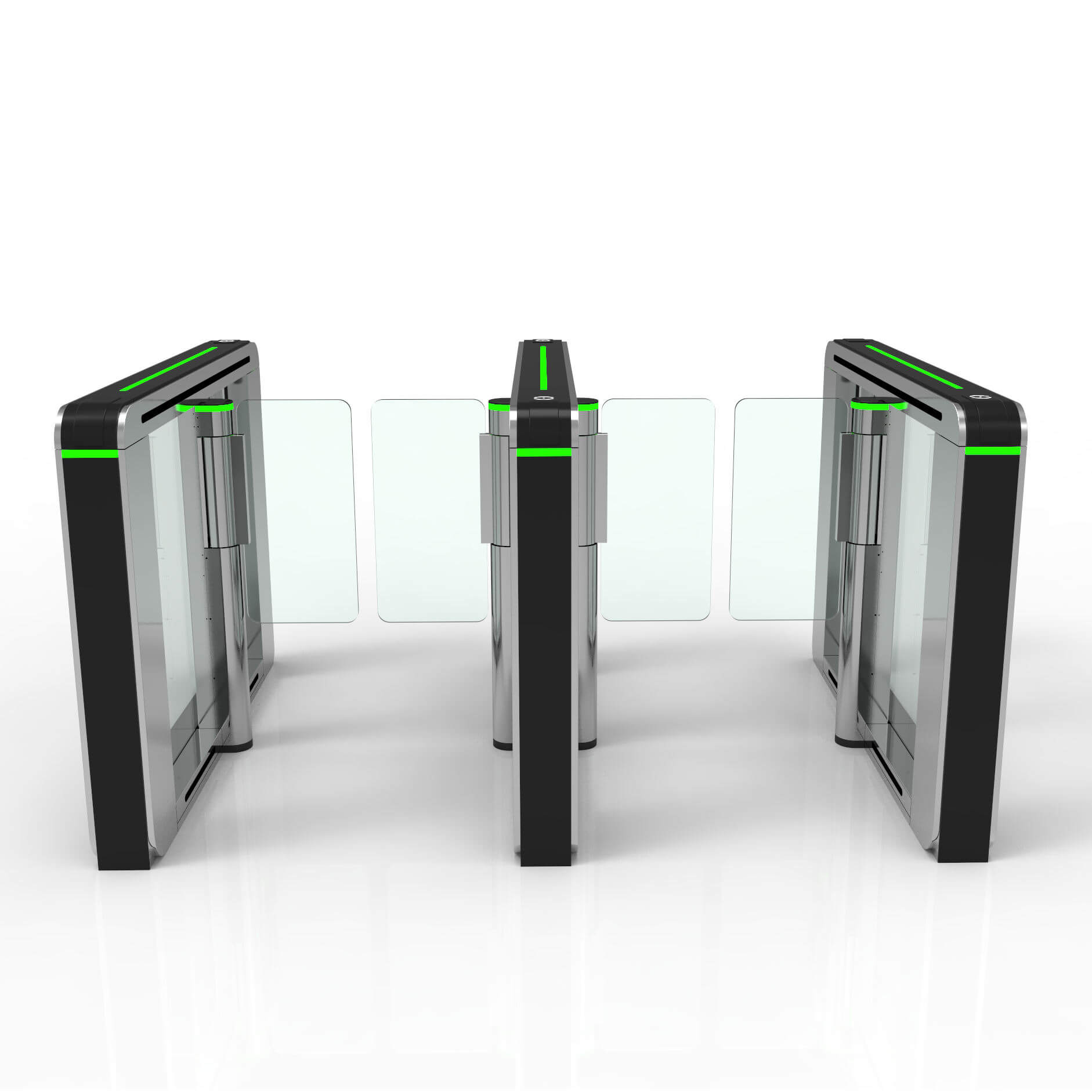 Bosiny S220 Black Painted Quick Pass Turnstile Stainless Steel Swing Barrier