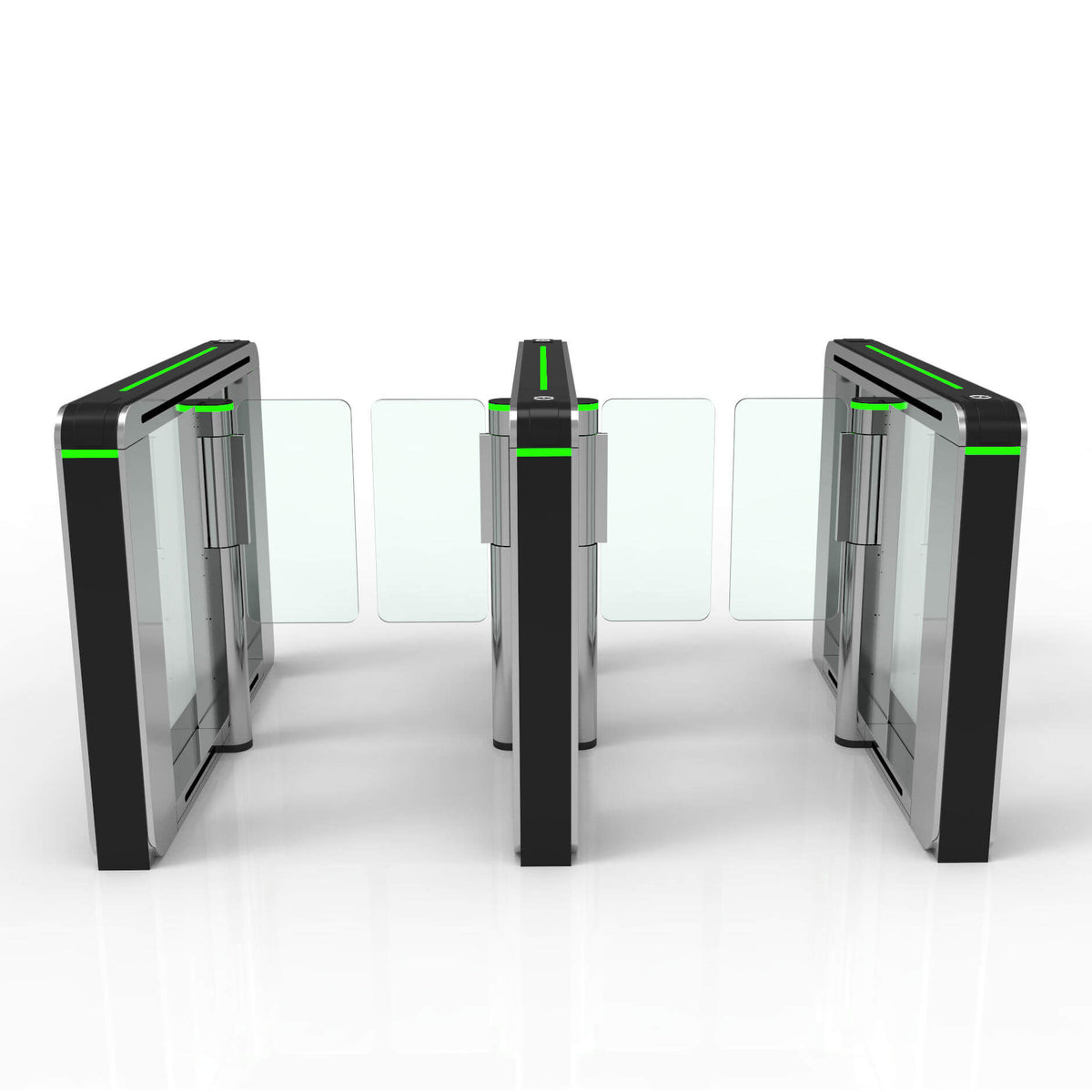 Bosiny S220 Black Painted Quick Pass Turnstile Stainless Steel Swing Barrier