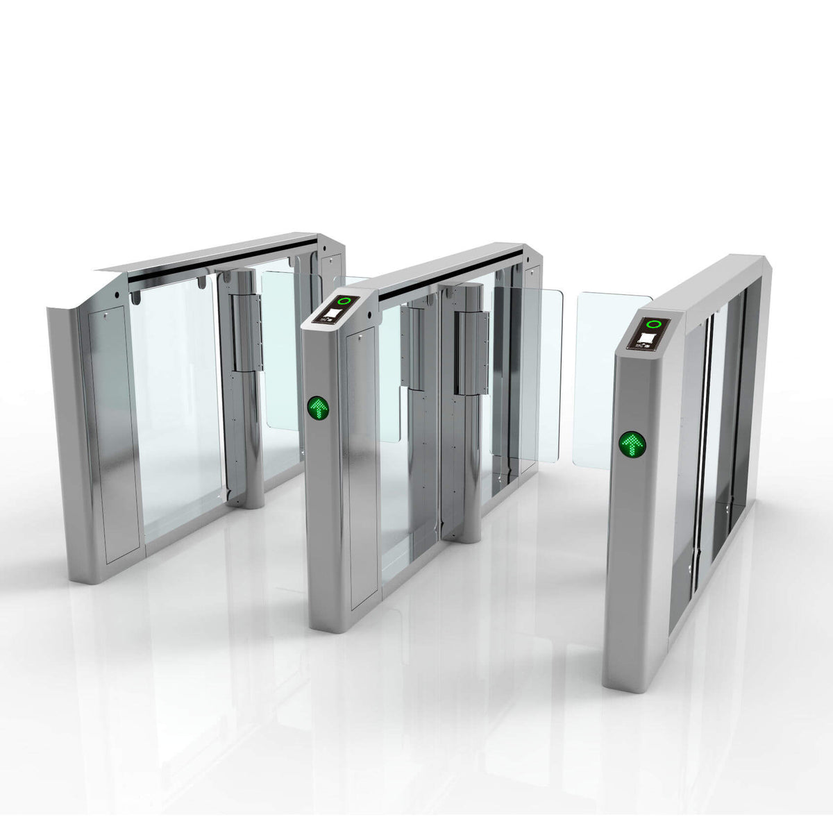 Bosiny S740 Speed Gate with RFID IC Card QR Code for Office Building Oblique Section