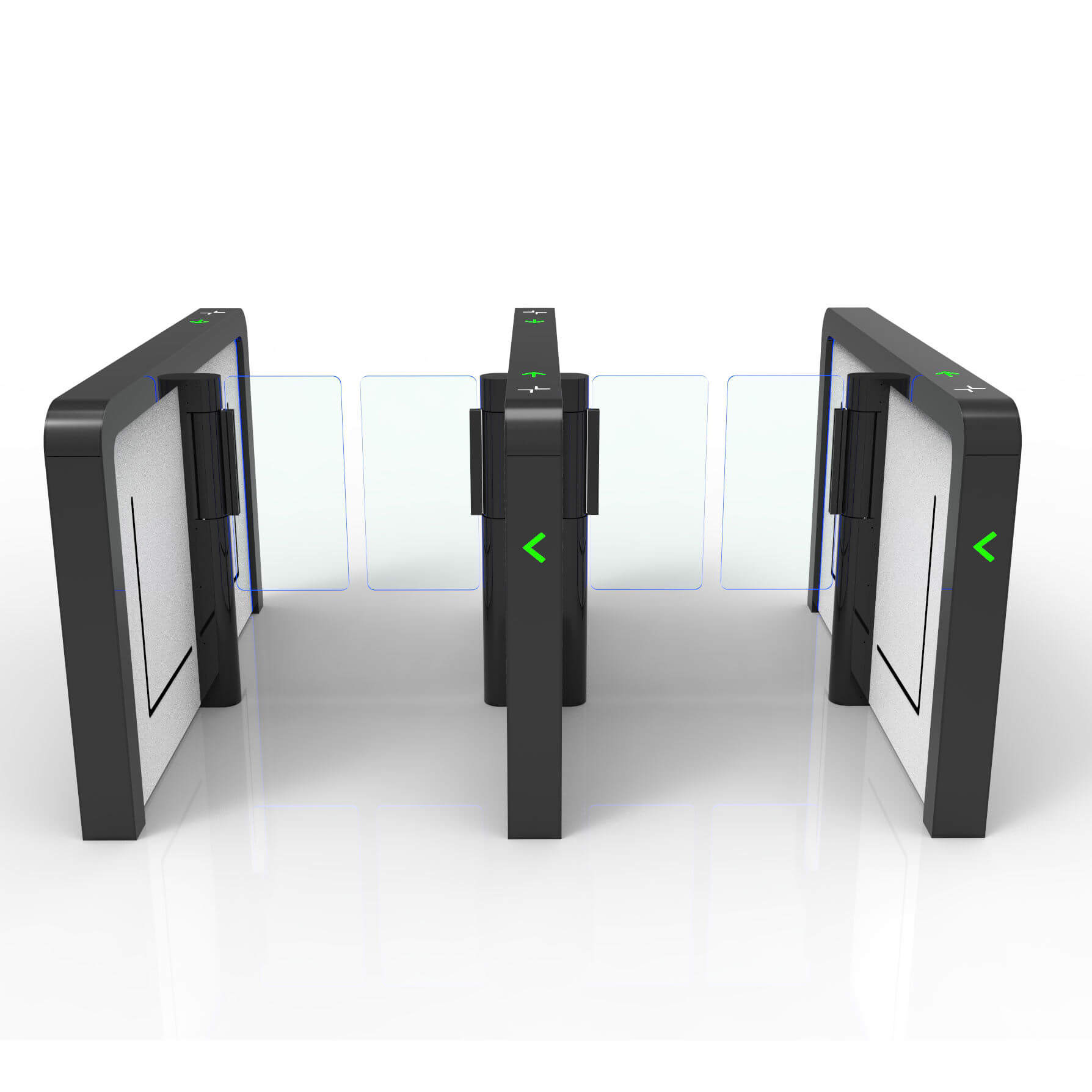 Bosiny S750 Speed Gate Swing Barrier Turnstile with RFID QR Code and Facial Recognition