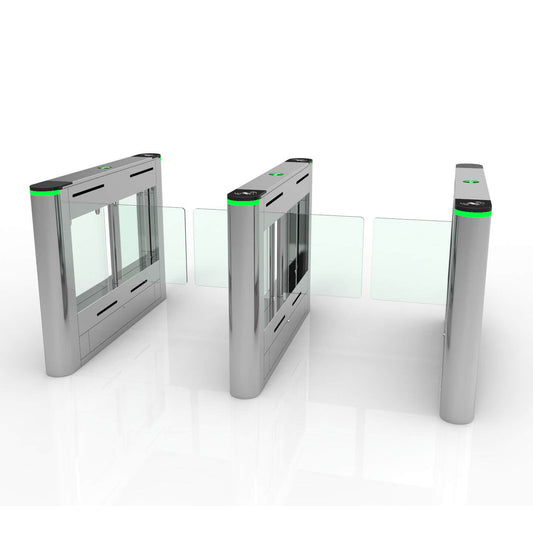 Bosiny SW502 Rounded Corner LED Swing Gate Stainless Steel 304 Pedestrian Passage Control