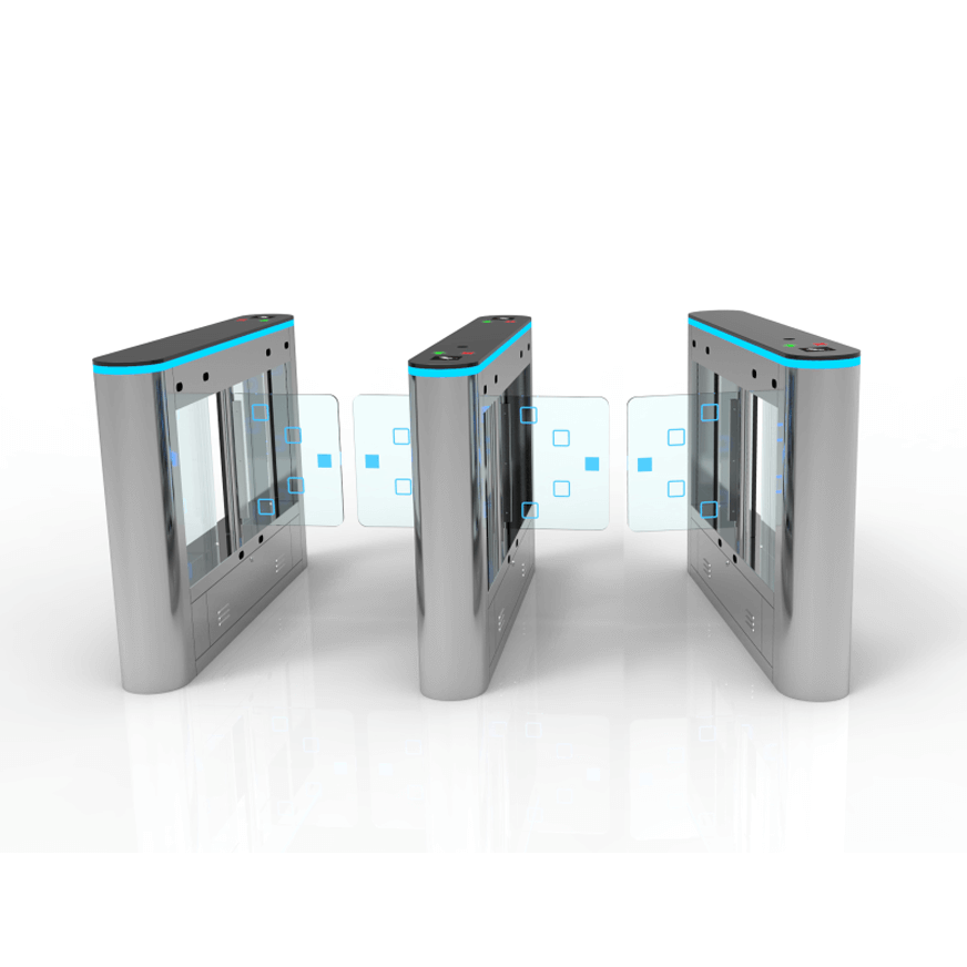 Bosiny SW600 Custom Channel Width 1000mm 304 Stainless Steel RFID Access Control Turnstile Automatic Small Swing Turnstile Barrier Gate